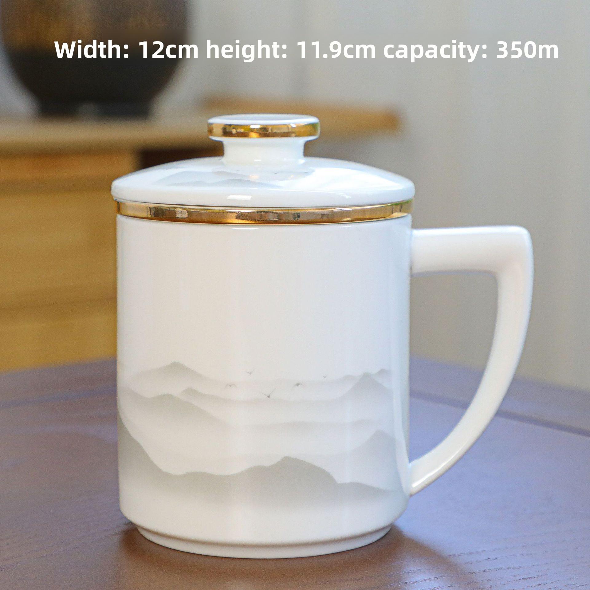 Jade Tea Mug with Lid and Filter Office Personal Cup for Tea Lovers 350ml
Jade Tea Mug with Lid and Filter Office Personal Cup for Tea Lovers 350ml