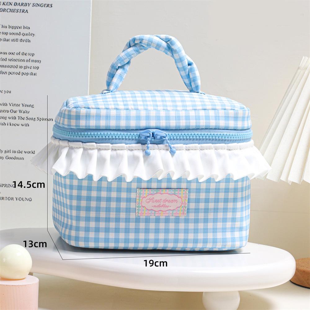 Color-Blocked Plaid Bag Ergonomic Korean Niche Design Bag Cosmetic Case Artistic Travel Wash Bag For Hair Accessories Storage
Color-Blocked Plaid Bag Ergonomic Korean Niche Design Bag Cosmetic Case Artistic Travel Wash Bag For Hair Accessories Storage