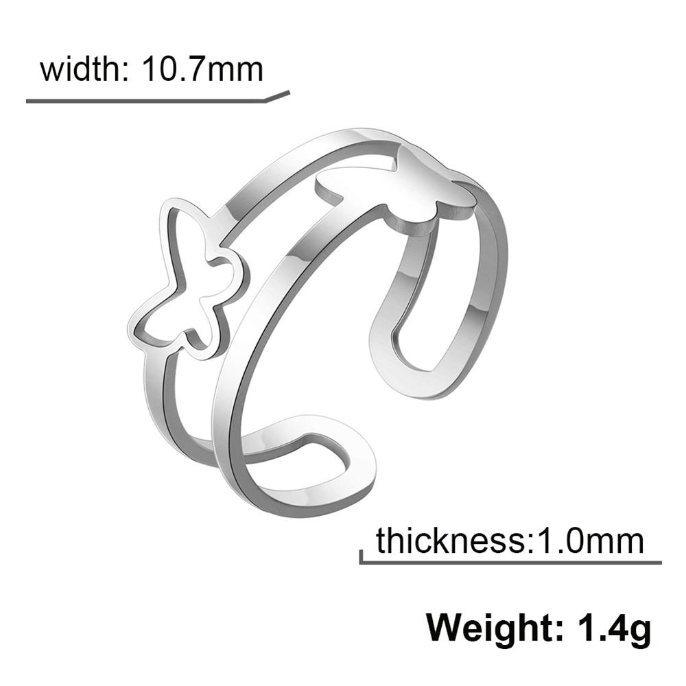 Cazador Double Layers Butterfly Adjustable Rings for Women Gold Color Stainless Steel Jewelry 2025 Party Birthday Wedding Gift Adjustable
Cazador Double Layers Butterfly Adjustable Rings for Women Gold Color Stainless Steel Jewelry 2025 Party Birthday Wedding Gift Adjustable