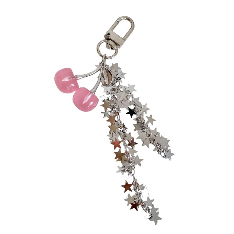 Elegant Star Cherry Keychain With Tassels Accent Handmade Resin Alloy Accessory For Bag Keys Gift рожевий
Elegant Star Cherry Keychain With Tassels Accent Handmade Resin Alloy Accessory For Bag Keys Gift рожевий