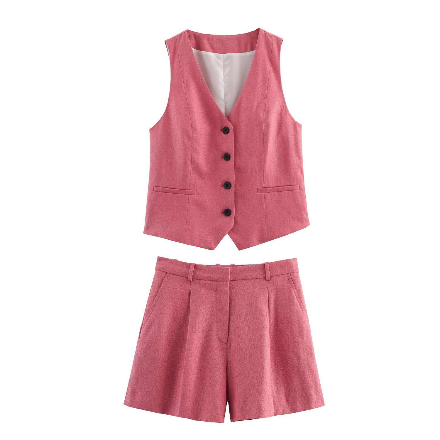 Women s Sleeveless V-Neck Vest and High-Waisted Shorts Set for Spring/Summer 2025 Large розовый
Women s Sleeveless V-Neck Vest and High-Waisted Shorts Set for Spring/Summer 2025 Large розовый
