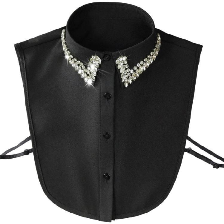 Comfortable Polyester Detachable Collar For Blouses Rhinestones Decorated Accessory Half Shirt Womens Fashion Enhancer чорний
Comfortable Polyester Detachable Collar For Blouses Rhinestones Decorated Accessory Half Shirt Womens Fashion Enhancer чорний