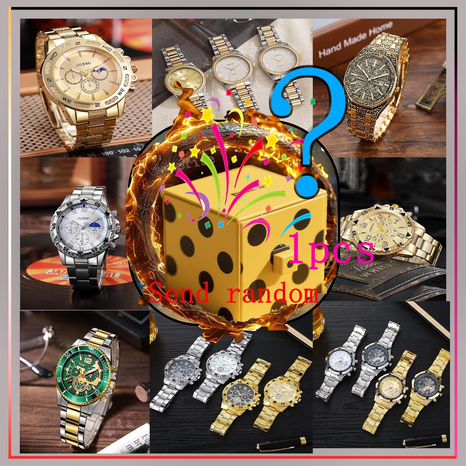 Сюрприз-слепая коробка; Мужские модные кварцевые часы из нержавеющей стали для бизнеса, лидер продаж; Случайный стиль. разноцветный
Сюрприз-слепая коробка; Мужские модные кварцевые часы из нержавеющей стали для бизнеса, лидер продаж; Случайный стиль. разноцветный