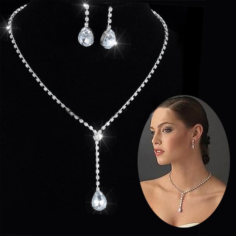 Women s Silver Color Fashion Wedding Jewelry Luxury Crystal Pearl Necklace/Bracelet/Ring/Earrings Ladies Jewelry Sets for Bridal
Women s Silver Color Fashion Wedding Jewelry Luxury Crystal Pearl Necklace/Bracelet/Ring/Earrings Ladies Jewelry Sets for Bridal