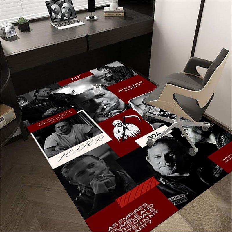 1pc Sons of Anarchy themed Office Carpet Chair Mats - durable polyester rug for home theater, office, dorm room decor - tA84 60cm by 90cm
1pc Sons of Anarchy themed Office Carpet Chair Mats - durable polyester rug for home theater, office, dorm room decor - tA84 60cm by 90cm