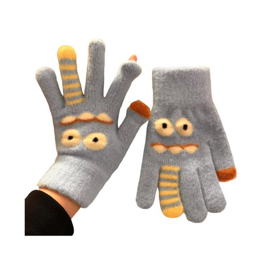 1 Pair Knitted Gloves Flexible Five-finger Thickened Winter Gloves Touch Screen Cute Big Mouth Warm Gloves Student Gloves for Cold Weather
1 Pair Knitted Gloves Flexible Five-finger Thickened Winter Gloves Touch Screen Cute Big Mouth Warm Gloves Student Gloves for Cold Weather