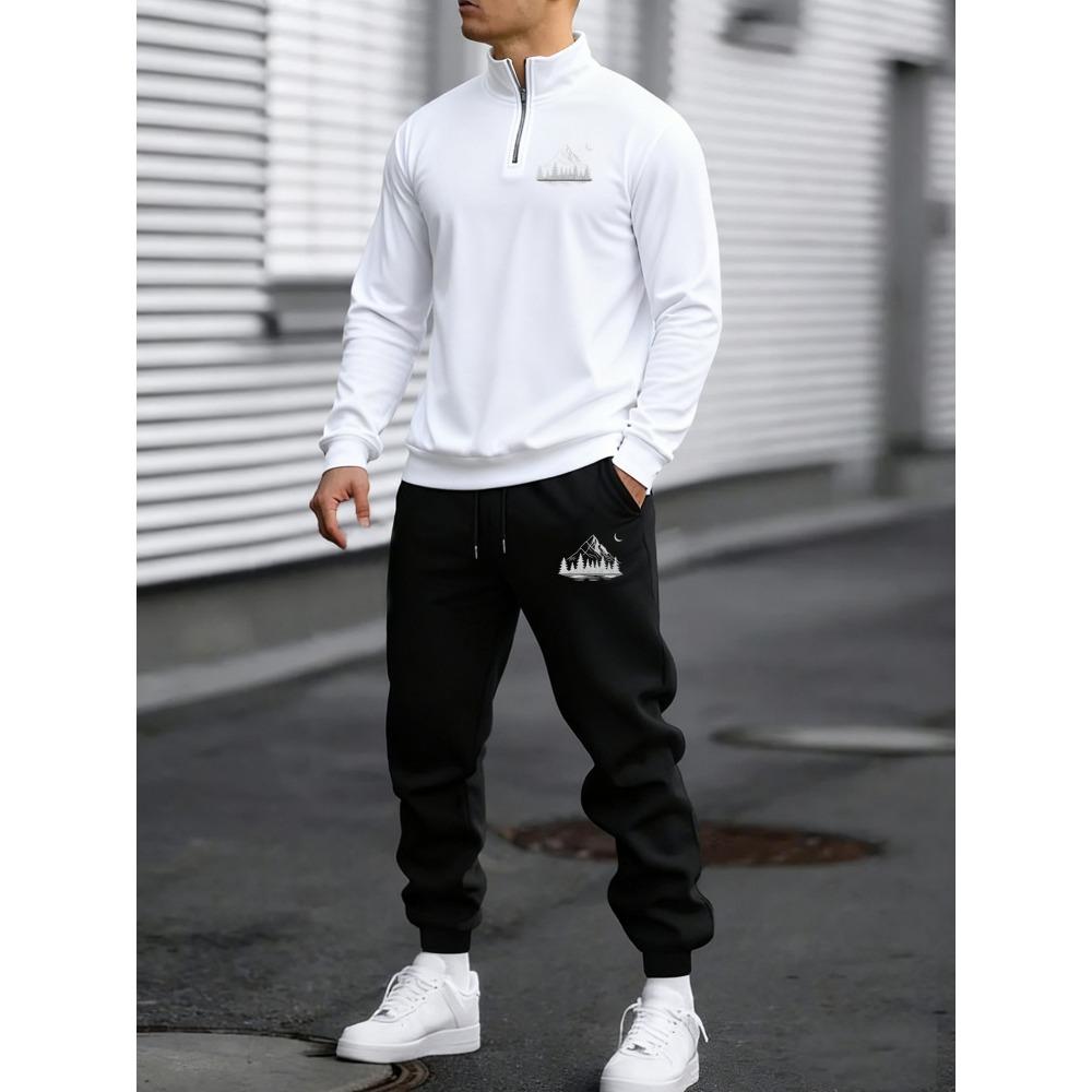 Mountain Landscape Print Men s Zipper Sweatshirt and Pants Set, Autumn Winter Casual Sportswear, Comfortable Long Sleeve Sweatshirt and Pants Set XL
Mountain Landscape Print Men s Zipper Sweatshirt and Pants Set, Autumn Winter Casual Sportswear, Comfortable Long Sleeve Sweatshirt and Pants Set XL