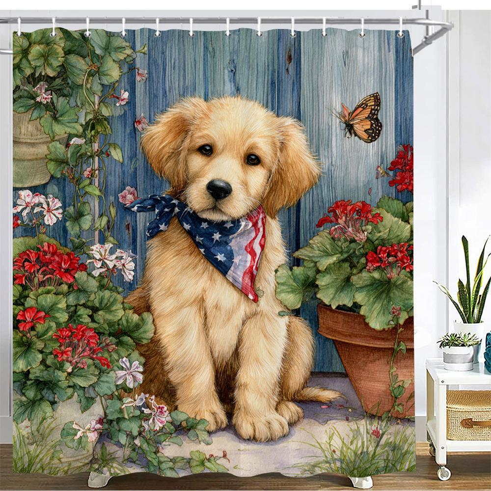 Cartoon Cute American Dog Pattern Shower Curtain Bath Curtain Printing Bathroom Curtains For Home Decoration Curtain W60H190(CM)-1 Pcs
Cartoon Cute American Dog Pattern Shower Curtain Bath Curtain Printing Bathroom Curtains For Home Decoration Curtain W60H190(CM)-1 Pcs