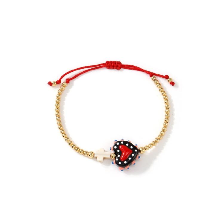 Interlocked Crucifix Heart Beaded Bracelet Adjustable Wristchain For Daily Use Elegant Unisex Everyday Jewelry
Interlocked Crucifix Heart Beaded Bracelet Adjustable Wristchain For Daily Use Elegant Unisex Everyday Jewelry