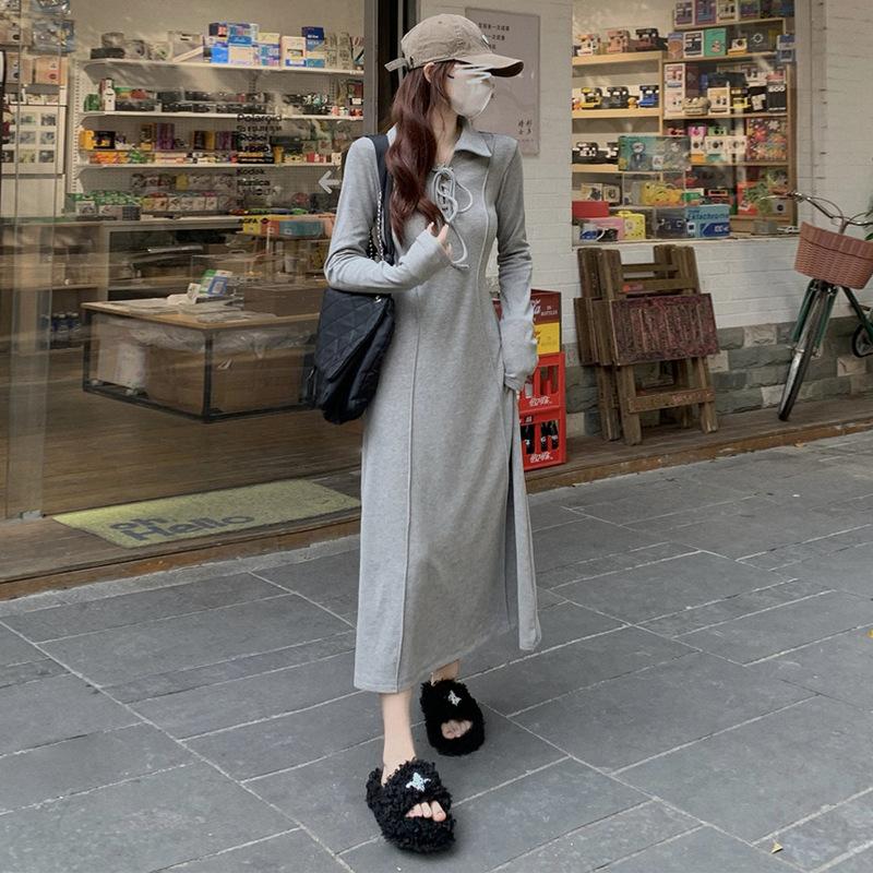 Gray Long-sleeved Dress Women s Autumn and Winter New Bottom Coat with Slim Sweater Skirt 2XL сірий колір
Gray Long-sleeved Dress Women s Autumn and Winter New Bottom Coat with Slim Sweater Skirt 2XL сірий колір