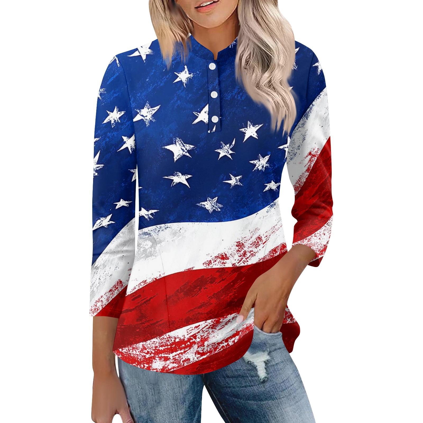 Women s Casual Polo Collar Shirt Loose Fit Three Quarter Sleeve Top with Button Front and Graphic Print Suitable for Everyday Wear L синій
Women s Casual Polo Collar Shirt Loose Fit Three Quarter Sleeve Top with Button Front and Graphic Print Suitable for Everyday Wear L синій