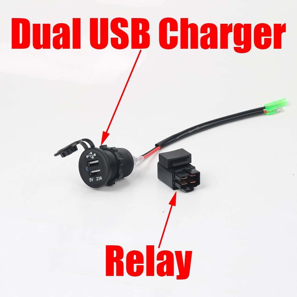 Motorcycle Dual USB Charger with Relay Battery Charger Compatible with Versys650 Versys1000 Ninja400 Ninja650 Versys 650 1000 X300 X650 Ninja 400 650
Motorcycle Dual USB Charger with Relay Battery Charger Compatible with Versys650 Versys1000 Ninja400 Ninja650 Versys 650 1000 X300 X650 Ninja 400 650