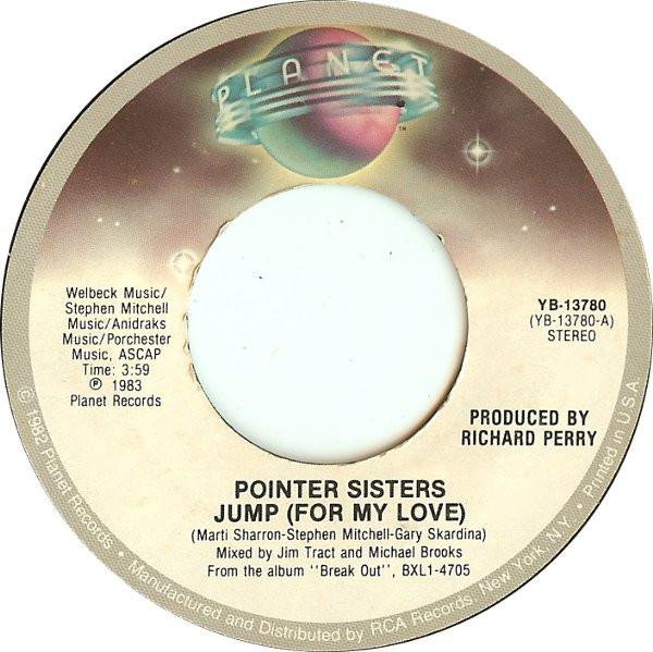7inch Record POINTER SISTERS - Jump (For My Love) YB13780 Planet 1983 US Soul/Funk Used
7inch Record POINTER SISTERS - Jump (For My Love) YB13780 Planet 1983 US Soul/Funk Used