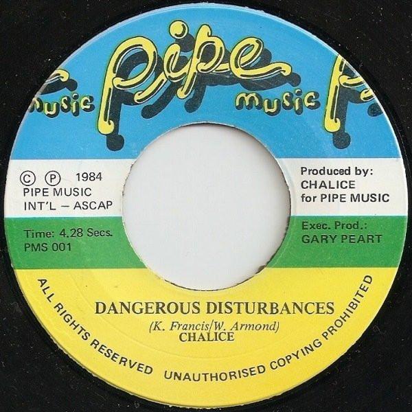7inch Record CHALICE Dangerous Disturbances PMS001 Pipe Music 1984 Jamaica Reggae Ska Dub Used
7inch Record CHALICE Dangerous Disturbances PMS001 Pipe Music 1984 Jamaica Reggae Ska Dub Used
