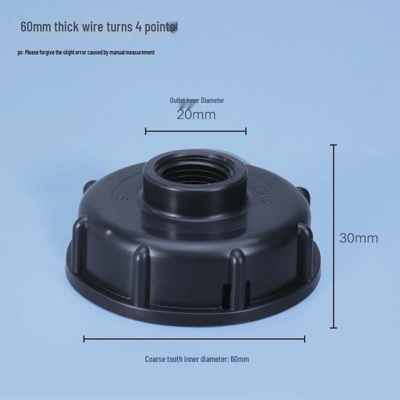 Durable Thickened IBC Valve Adapter, 1-Inch Coarse Thread Plastic Fitting
Durable Thickened IBC Valve Adapter, 1-Inch Coarse Thread Plastic Fitting