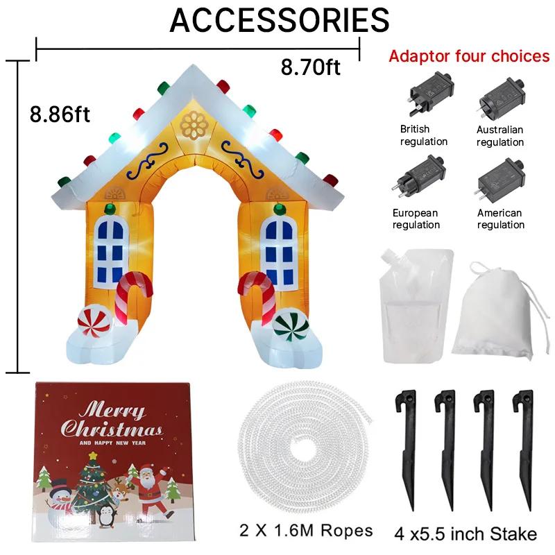 8.8FT LED Inflatable Yard Archway Decoration Gingerbread HouseXmas Home Decoration Ornament Supplies Toy Gift Christmas Holiday EU Plug
8.8FT LED Inflatable Yard Archway Decoration Gingerbread HouseXmas Home Decoration Ornament Supplies Toy Gift Christmas Holiday EU Plug