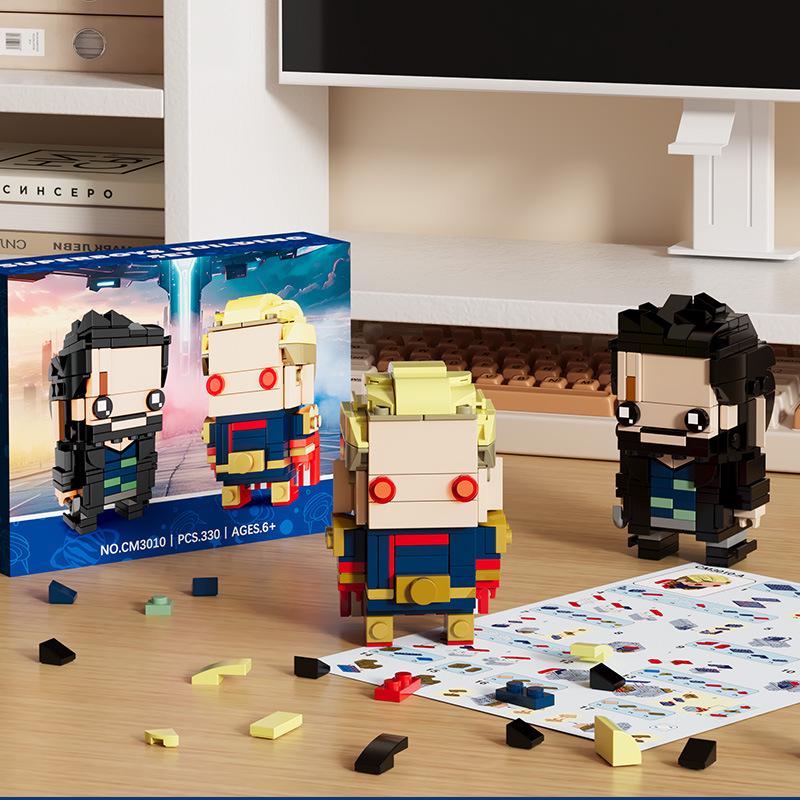 Black Robe Super Boy Building Blocks - Compatible with Lego, Square Head Vigilante Toy 
Black Robe Super Boy Building Blocks - Compatible with Lego, Square Head Vigilante Toy