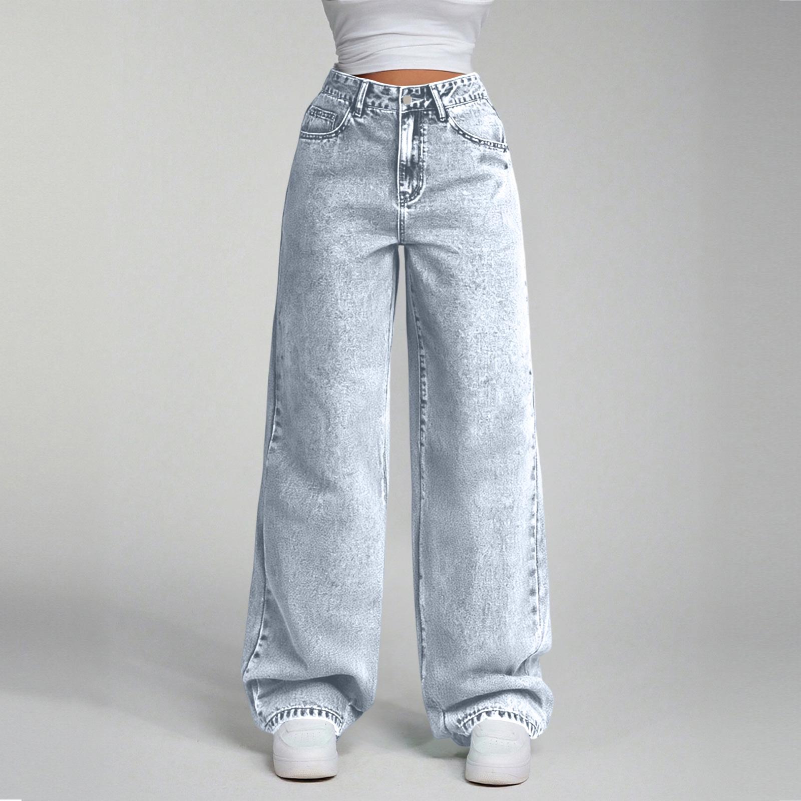 Женские джинсы прямого кроя с высокой посадкой, свободные, повседневные S
Женские джинсы прямого кроя с высокой посадкой, свободные, повседневные S