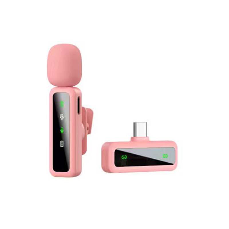 H63 Pink Wireless Lavalier Microphone for Mobile Video Streaming and Audio Recording
H63 Pink Wireless Lavalier Microphone for Mobile Video Streaming and Audio Recording
