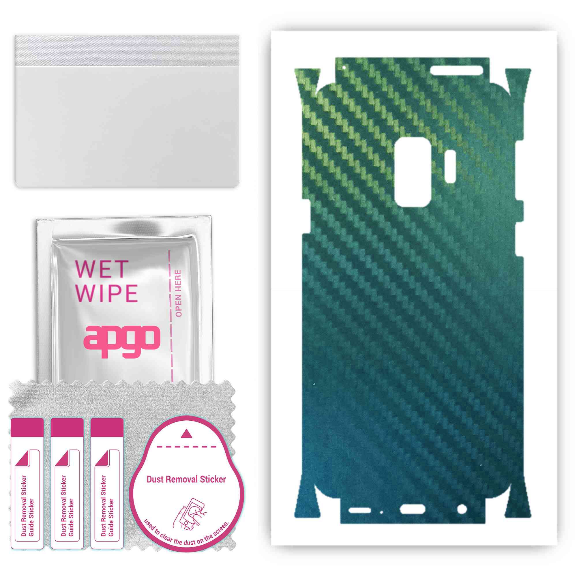 Apgo Protective Skin Sticker for the back+sides compatible with Samsung Galaxy S9, Full Wrap Film, Foil, Vinyl - Pattern Carbon Chameleon CAKA1
Apgo Protective Skin Sticker for the back+sides compatible with Samsung Galaxy S9, Full Wrap Film, Foil, Vinyl - Pattern Carbon Chameleon CAKA1