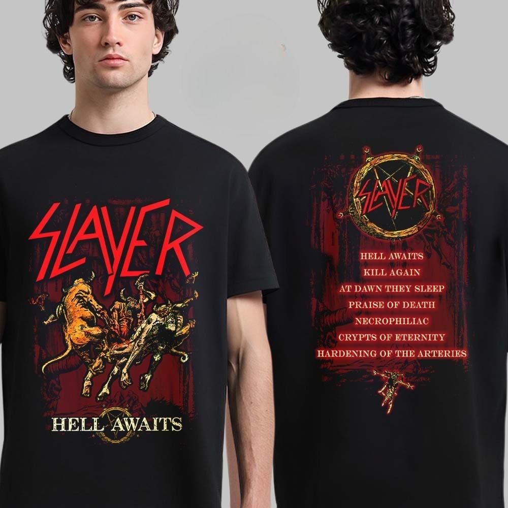 Rare Slayer Farewell Tour Merch Skull Throne Art with Tour Dates Two Sided Tee High-end Luxury Is for Both Men and Women Top Y2k S
Rare Slayer Farewell Tour Merch Skull Throne Art with Tour Dates Two Sided Tee High-end Luxury Is for Both Men and Women Top Y2k S