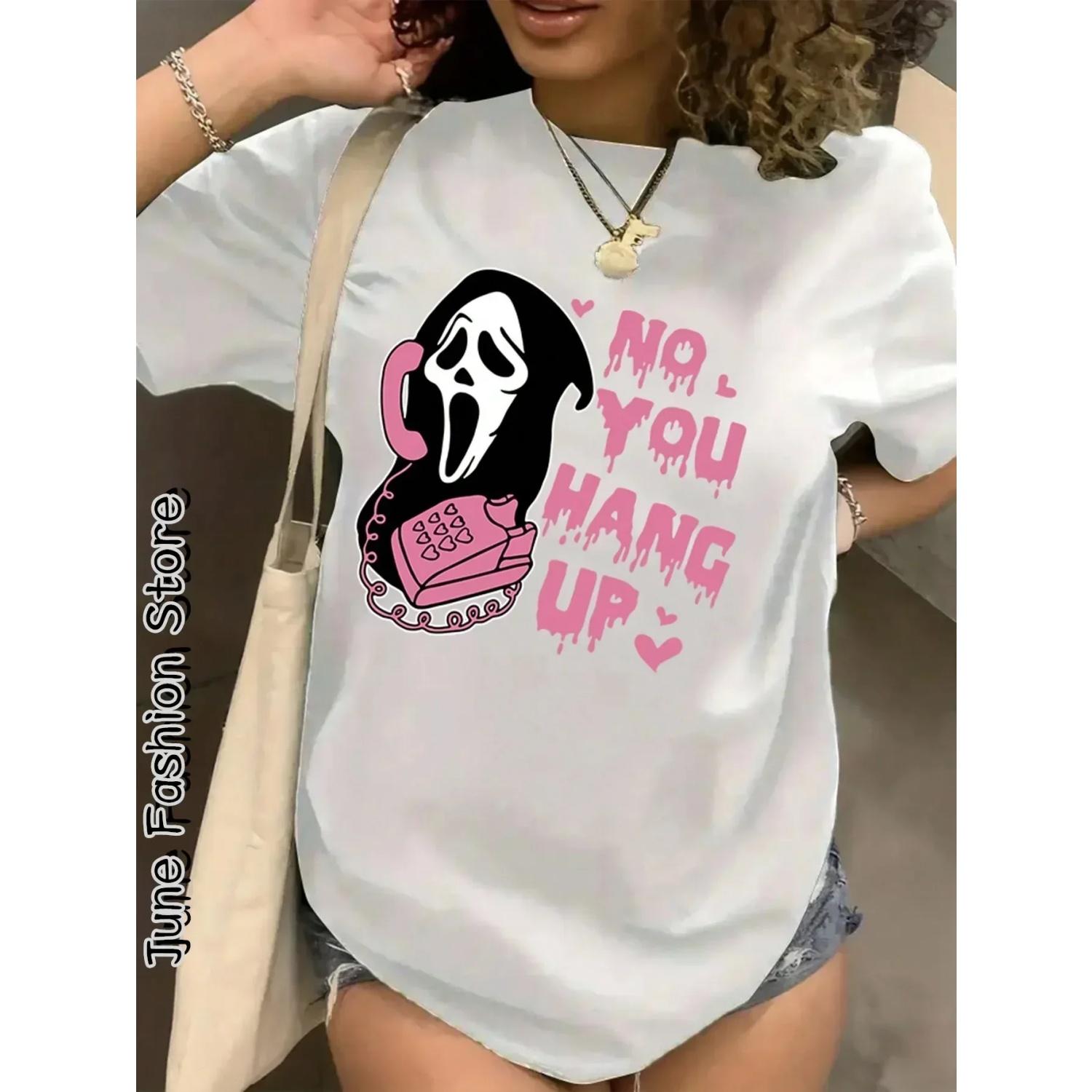 Summer Women Cute Cartoon Ghost T-Shirt Fashion Letter Short Sleeve Clothing Female Lovely Tops Tees Casual Streetwear XXXXXL білий
Summer Women Cute Cartoon Ghost T-Shirt Fashion Letter Short Sleeve Clothing Female Lovely Tops Tees Casual Streetwear XXXXXL білий