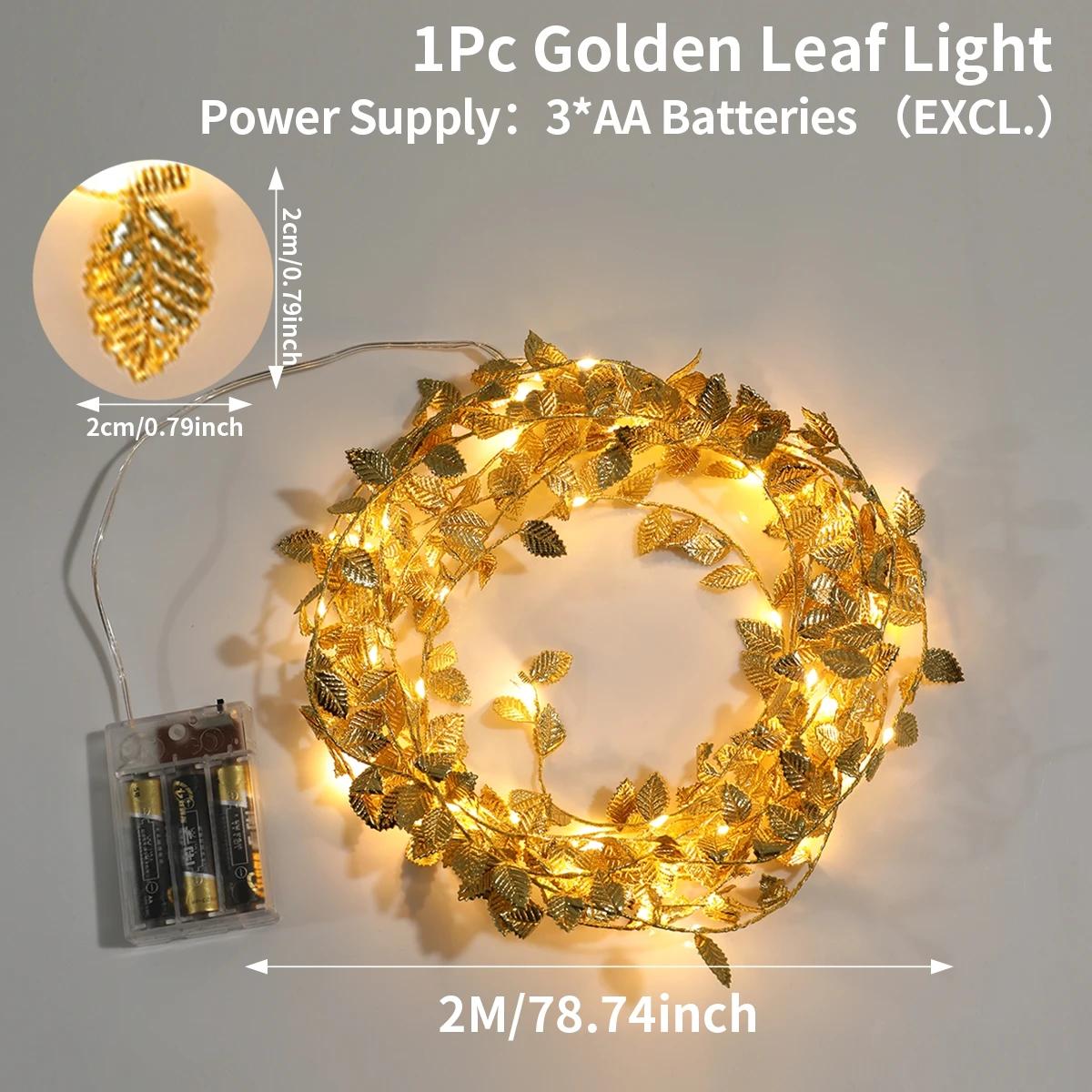 LED Golden Leaves String Light Battery-operated Garland For Living Room Bedroom Party Wedding New Year Birthday Party Decoration
LED Golden Leaves String Light Battery-operated Garland For Living Room Bedroom Party Wedding New Year Birthday Party Decoration
