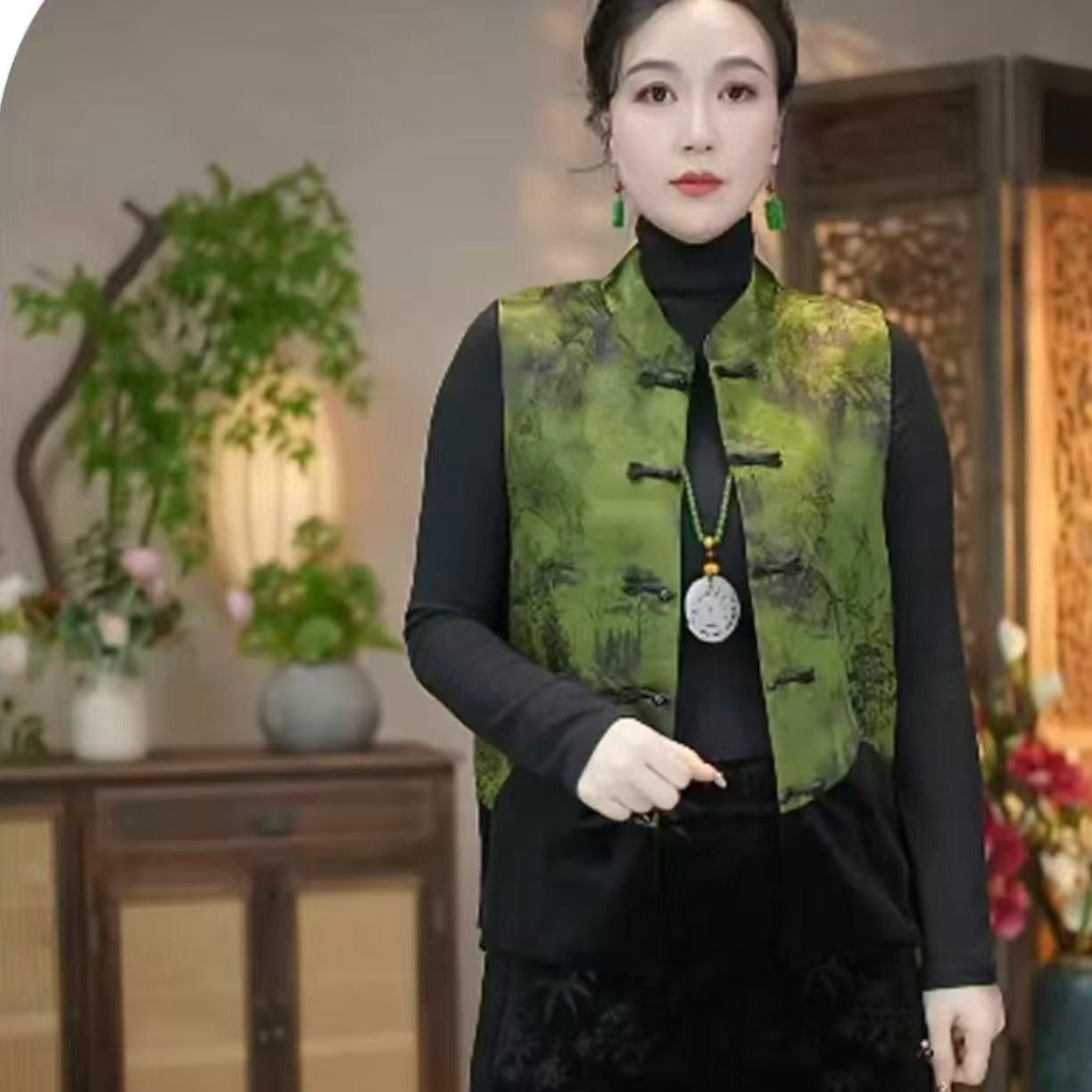 2026 New Chinese Style Jacquard Round Neck Tang Suit Vest 5XL зелений
2026 New Chinese Style Jacquard Round Neck Tang Suit Vest 5XL зелений