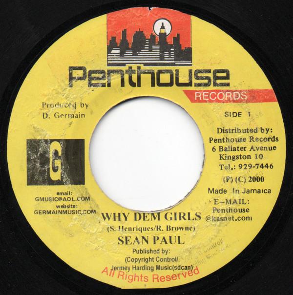 7inch Record SEAN PAUL - Why Dem Girls NONE Penthouse Recor 2000 Jamaica Reggae, Ska & Dub Used
7inch Record SEAN PAUL - Why Dem Girls NONE Penthouse Recor 2000 Jamaica Reggae, Ska & Dub Used
