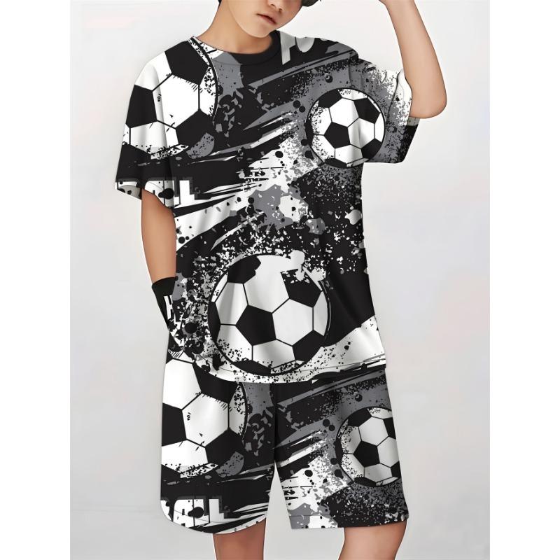 Summer Football Pattern T-shirt Set 3D Printed T-shirt Fashion Streetwear Short Sleeve T-shirt Shorts Harajuku T-shirt Top 160
Summer Football Pattern T-shirt Set 3D Printed T-shirt Fashion Streetwear Short Sleeve T-shirt Shorts Harajuku T-shirt Top 160