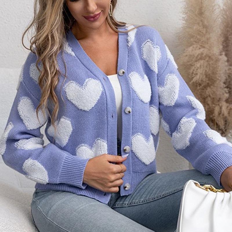 European and American style autumn and winter new women s knitted cardigan single-breasted flocking love sweater jacket women s trend 411-32 (average size) фіолетовий
European and American style autumn and winter new women s knitted cardigan single-breasted flocking love sweater jacket women s trend 411-32 (average size) фіолетовий