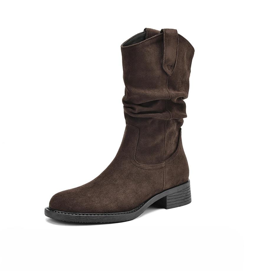 Mirad Полусапожки средней высоты для женщин Новые летне-осенние ковбойские сапоги на наборном каблуке Толстая подошва Одинарные сапоги 40
Mirad Полусапожки средней высоты для женщин Новые летне-осенние ковбойские сапоги на наборном каблуке Толстая подошва Одинарные сапоги 40