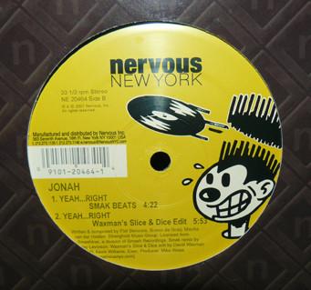 12inch Record JONAH - Yeah...Right (Remixes) NE20464 Nervous Records 2001 US Dance & Electronica Used
12inch Record JONAH - Yeah...Right (Remixes) NE20464 Nervous Records 2001 US Dance & Electronica Used