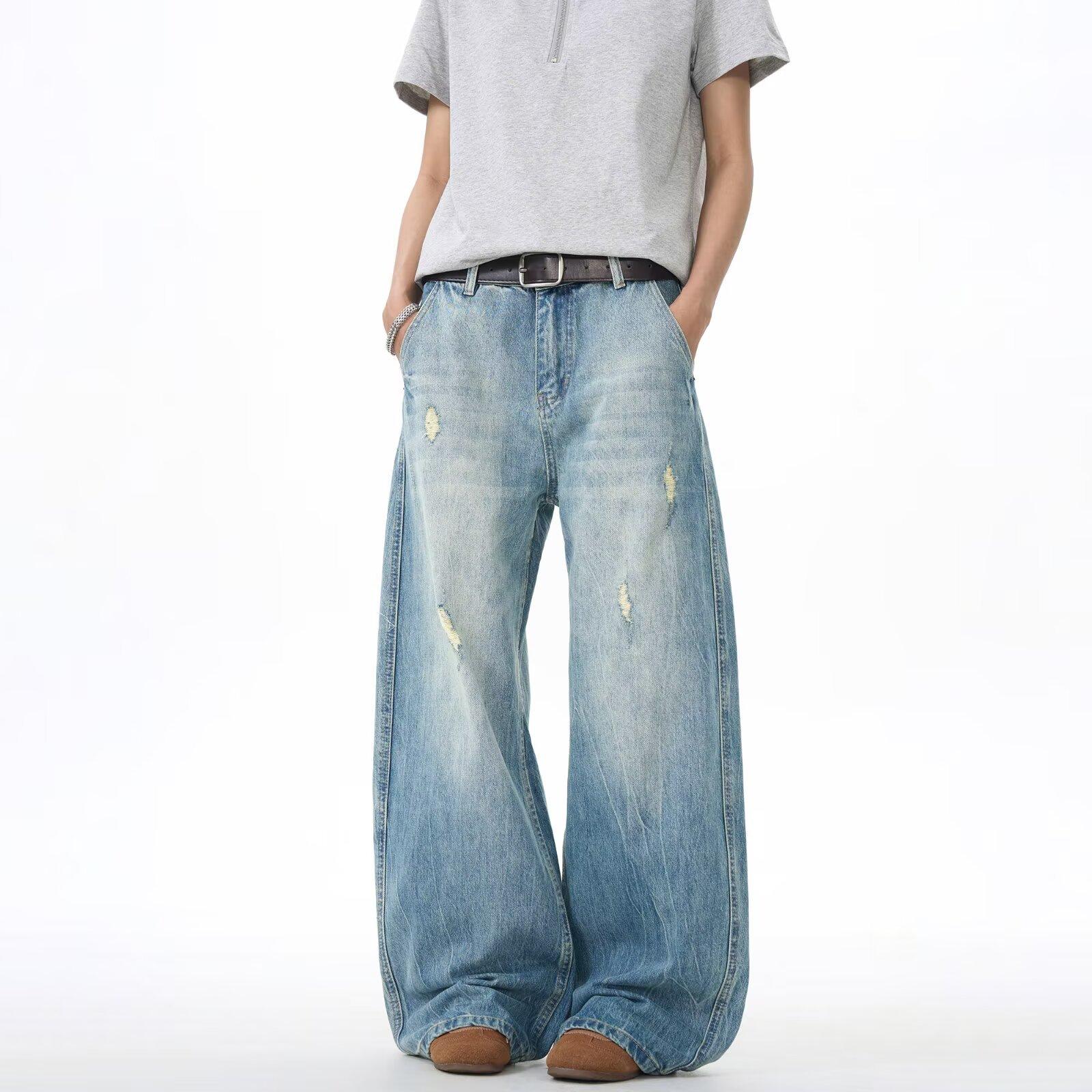 Vintage Cracked Design Jeans for Men 2026 Washed Ripped Loose Straight Pants 3XL синій
Vintage Cracked Design Jeans for Men 2026 Washed Ripped Loose Straight Pants 3XL синій