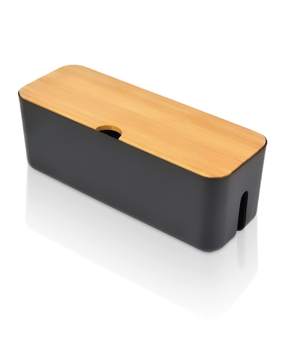 APPROCE Cable Box Power Tap Storage Case Hidden Wire Storage Box Wood Board Resin Black M
APPROCE Cable Box Power Tap Storage Case Hidden Wire Storage Box Wood Board Resin Black M