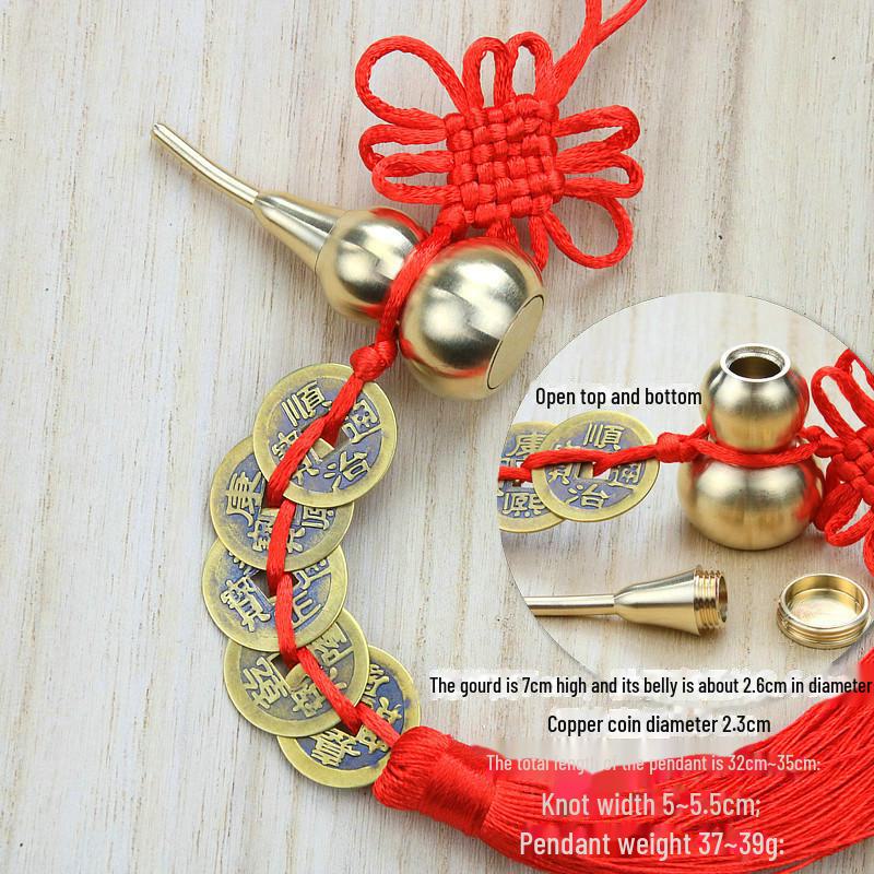 Подвеска для автомобиля Five Blessings из персикового дерева и медных монет с красочным китайским узлом
Подвеска для автомобиля Five Blessings из персикового дерева и медных монет с красочным китайским узлом