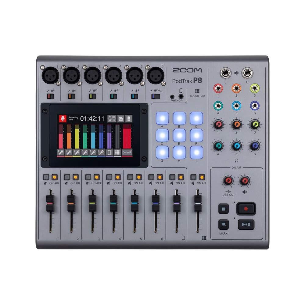 ZOOM Podcast Recorder Mix, Record, Edit All-in-One Podcast Studio Multi-Track Recorder P8 Silver
ZOOM Podcast Recorder Mix, Record, Edit All-in-One Podcast Studio Multi-Track Recorder P8 Silver