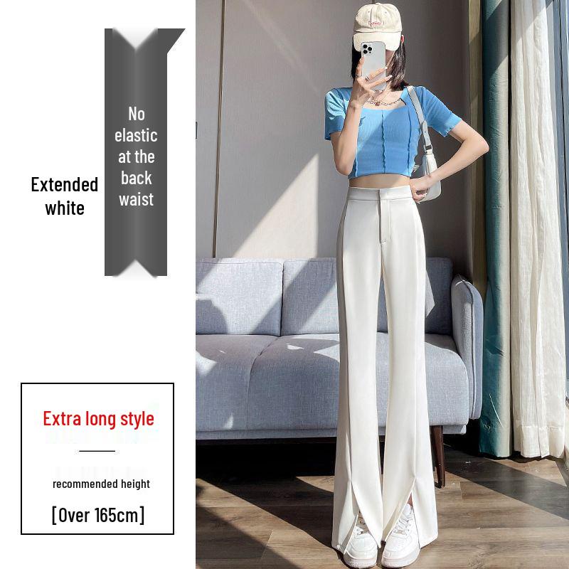 Women s White Chiffon Wide Leg Pants, Summer Lightweight, Petite Fit, High Waist, Draped, Slit, Slightly Flared Ice Silk. XL (Recommended: 120-130 kg)
Women s White Chiffon Wide Leg Pants, Summer Lightweight, Petite Fit, High Waist, Draped, Slit, Slightly Flared Ice Silk. XL (Recommended: 120-130 kg)