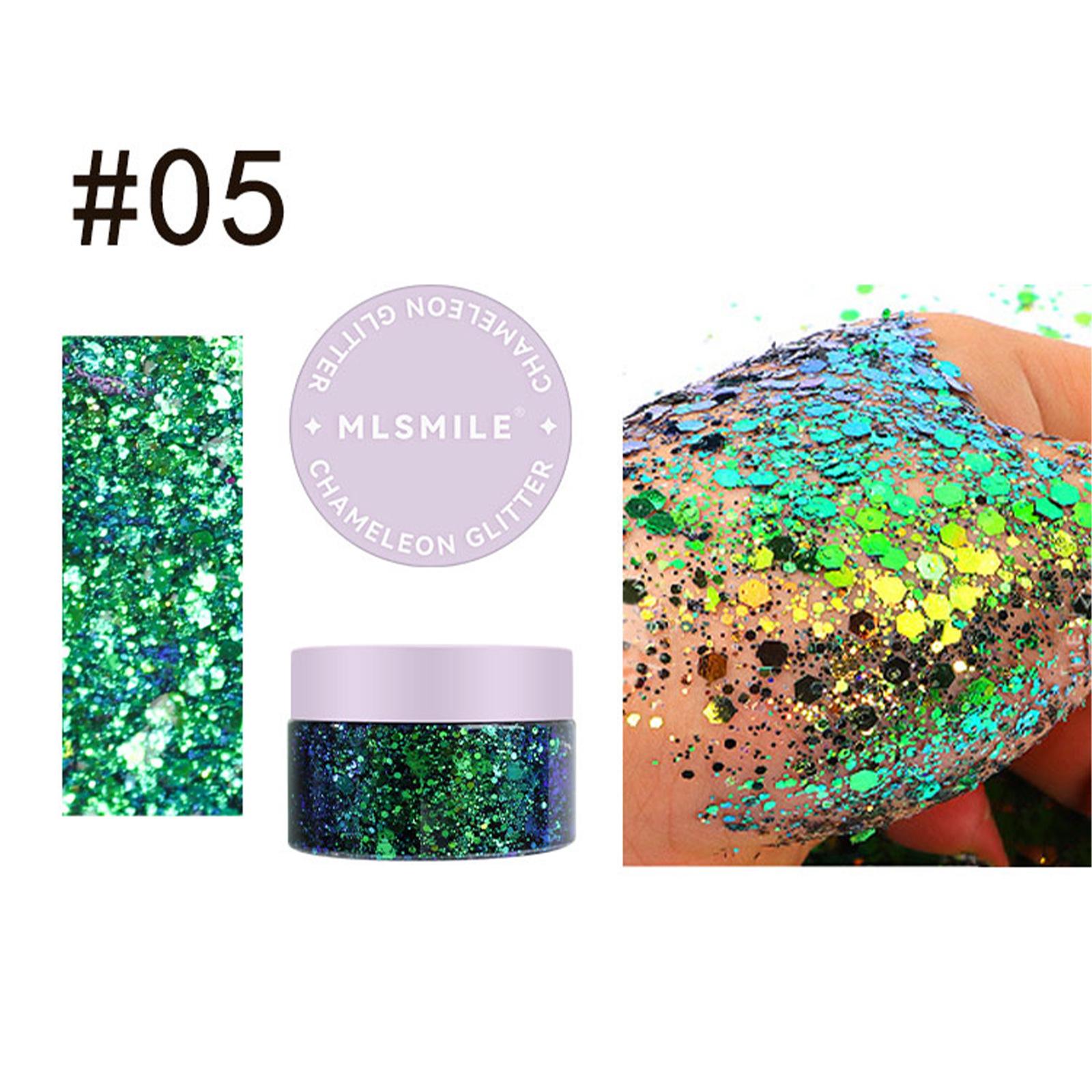 MLSMILE Гель-хамелеон с блестками для всего тела, лица и тела, волшебные тени для век с блестками, макияж для Хэллоуина 05
MLSMILE Гель-хамелеон с блестками для всего тела, лица и тела, волшебные тени для век с блестками, макияж для Хэллоуина 05