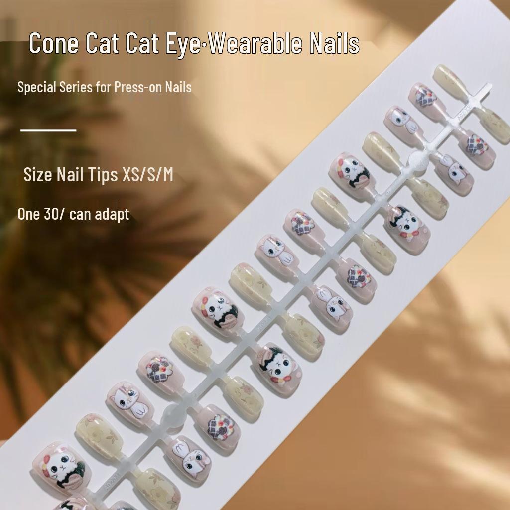 Summer Kitten Cat Eye Ice Cream Cone Wearable Nails - Cute Cartoon Removable Nail Pieces
Summer Kitten Cat Eye Ice Cream Cone Wearable Nails - Cute Cartoon Removable Nail Pieces