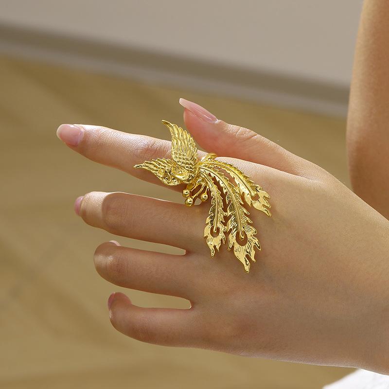 Ancient living phoenix wing ring gold-plated high-end exquisite design retro wedding decoration women s jewelry
Ancient living phoenix wing ring gold-plated high-end exquisite design retro wedding decoration women s jewelry