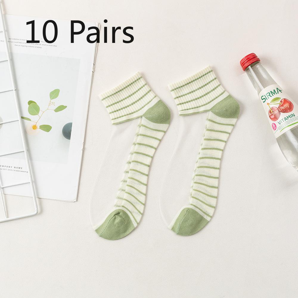 10 пар женских тонких сетчатых дышащих невидимых носков из хрустального шелка для весны и лета 10 Pairs
10 пар женских тонких сетчатых дышащих невидимых носков из хрустального шелка для весны и лета 10 Pairs