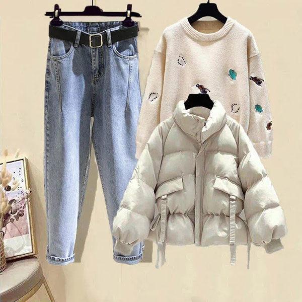 Осенне-зимняя одежда, Маленький хлопковый костюм-тройка, Простой свитер, Свободный костюм с джинсами Харлан для папы M
Осенне-зимняя одежда, Маленький хлопковый костюм-тройка, Простой свитер, Свободный костюм с джинсами Харлан для папы M