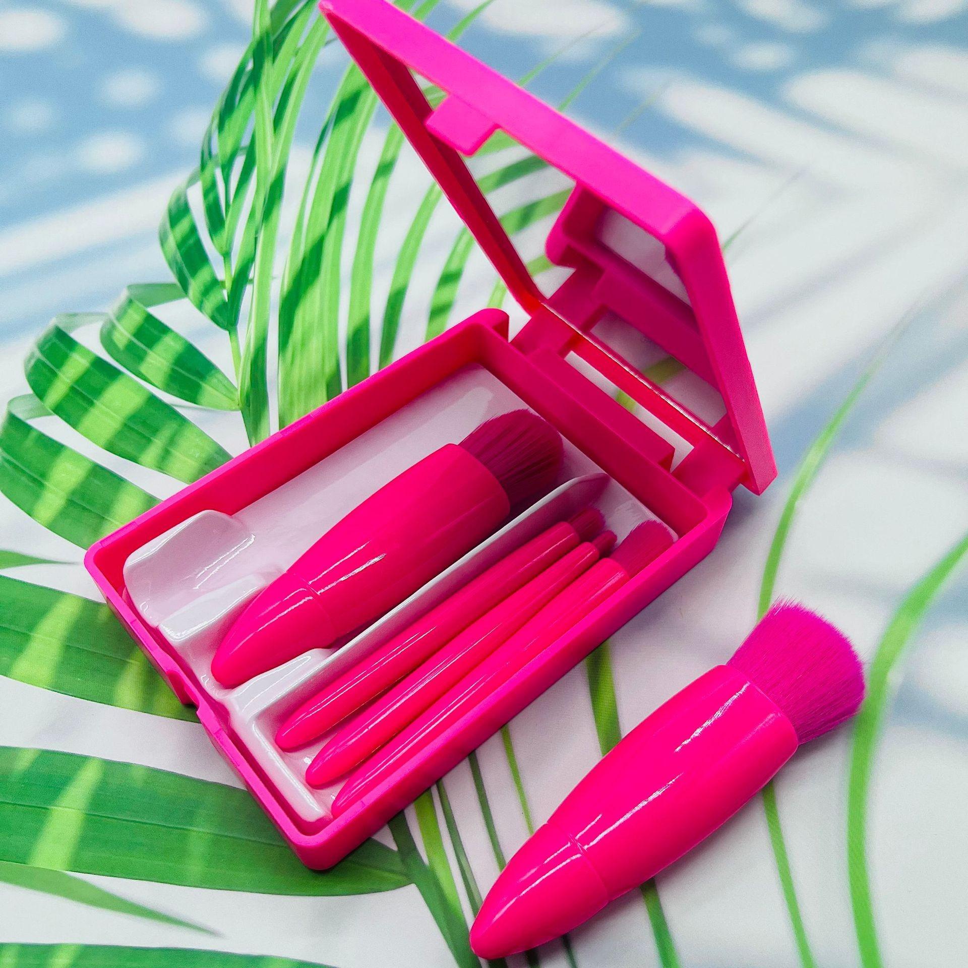 Портативный мини-набор кистей для макияжа в коробке с зеркалом - 5 штук
Портативный мини-набор кистей для макияжа в коробке с зеркалом - 5 штук