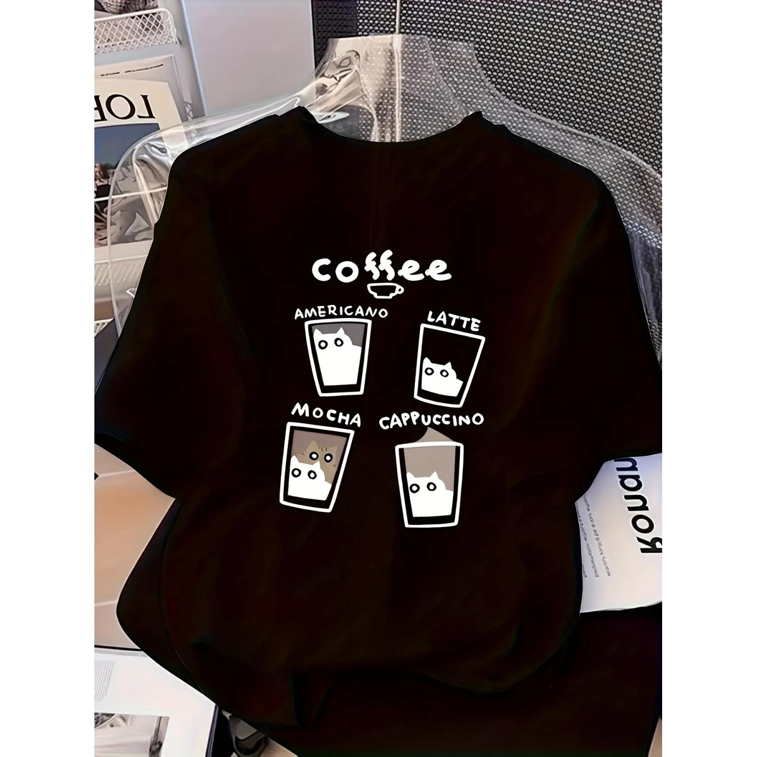 Cute Cat in the Cup Print T-Shirt Women Creativity Summer Cotton Round Neck Short Sleeve Street Oversized Casual Loose Tops XXXXXL
Cute Cat in the Cup Print T-Shirt Women Creativity Summer Cotton Round Neck Short Sleeve Street Oversized Casual Loose Tops XXXXXL