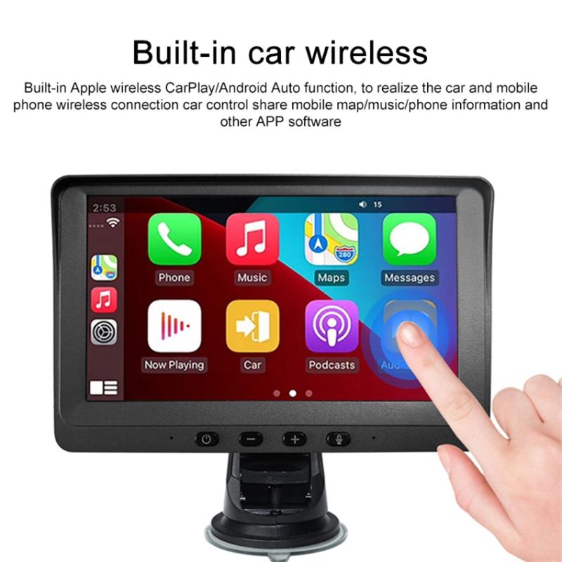 P704 Portable Car Stereo Wireless Car Play Android Auto 7 Touch Screen Car Radio Dual Camera Driving Recorder Type A
P704 Portable Car Stereo Wireless Car Play Android Auto 7 Touch Screen Car Radio Dual Camera Driving Recorder Type A