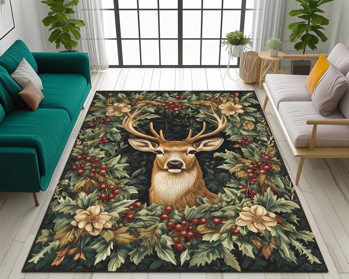 Christmas Deer Carpet for Living Room Decor Sofa Table Large Area Rugs Bedroom Anti-slip Floor Mat Bathroom Entrance Doormat 40x60CM
Christmas Deer Carpet for Living Room Decor Sofa Table Large Area Rugs Bedroom Anti-slip Floor Mat Bathroom Entrance Doormat 40x60CM