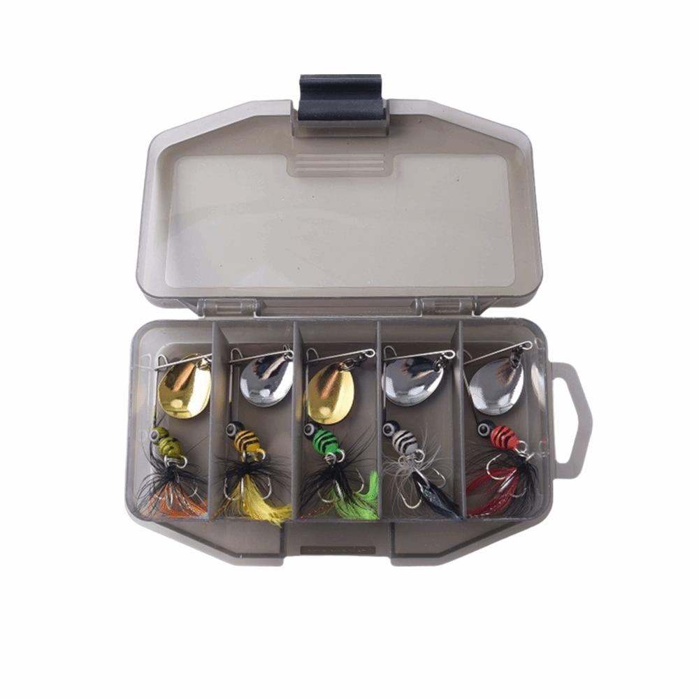 5pcs/Box 80mm 7g Spinner Lure Micro-root Simulate Metal Feather Fishing Bait Tweeter Design Curve Bait Bass Fishing
5pcs/Box 80mm 7g Spinner Lure Micro-root Simulate Metal Feather Fishing Bait Tweeter Design Curve Bait Bass Fishing