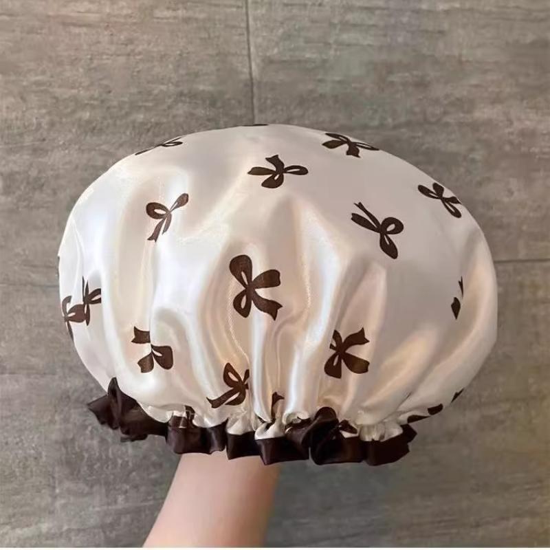 Double-layer floral shower cap - bath cap, thickened shower head cover, hair care cap білий
Double-layer floral shower cap - bath cap, thickened shower head cover, hair care cap білий