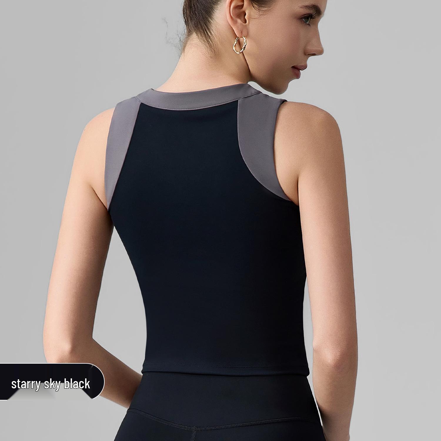 Women s Color Block Patchwork Yoga Tank with Chest Pads, Half-Zip, Long Style, Slimming Inner Layer - Ideal for Running and Yoga Large
Women s Color Block Patchwork Yoga Tank with Chest Pads, Half-Zip, Long Style, Slimming Inner Layer - Ideal for Running and Yoga Large